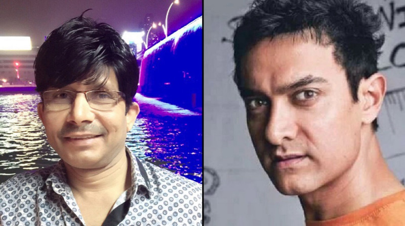 आमिरको खिल्ली उडाउँदै  केआरकेले लेखे- अब उनी एक वर्ष स्तब्ध हुनेछन्